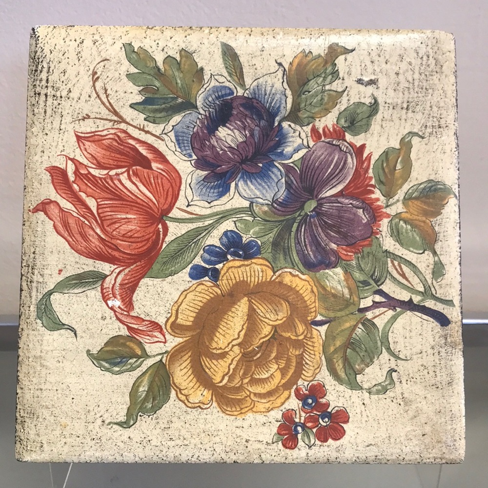 Vintage Italian Florentia‎ Wood Trinket/Dresser Box